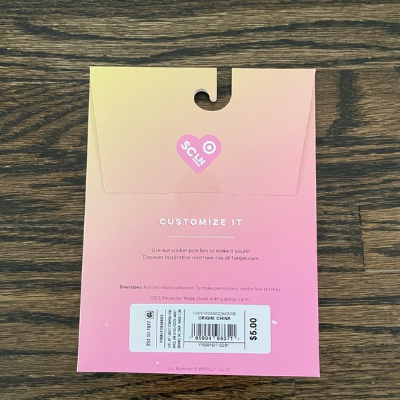 Stoney Clover X Target patch letter P- NWT - Picture 2 of 2